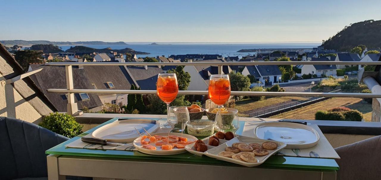 Appartement Bretagne Vue Mer Exceptionnelle Sur Les Hauts D'Erquy Au Calme ! Et Au Pied Du Gr34 Екстер'єр фото